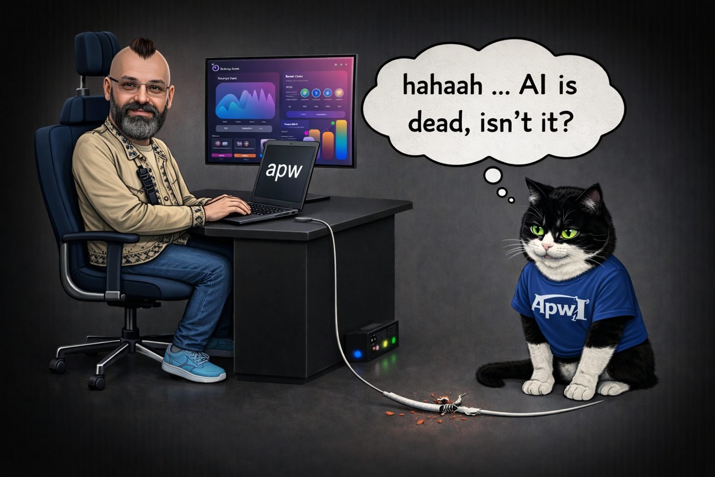 Adam Piotr Wiencierz przy pracy – ilustracja